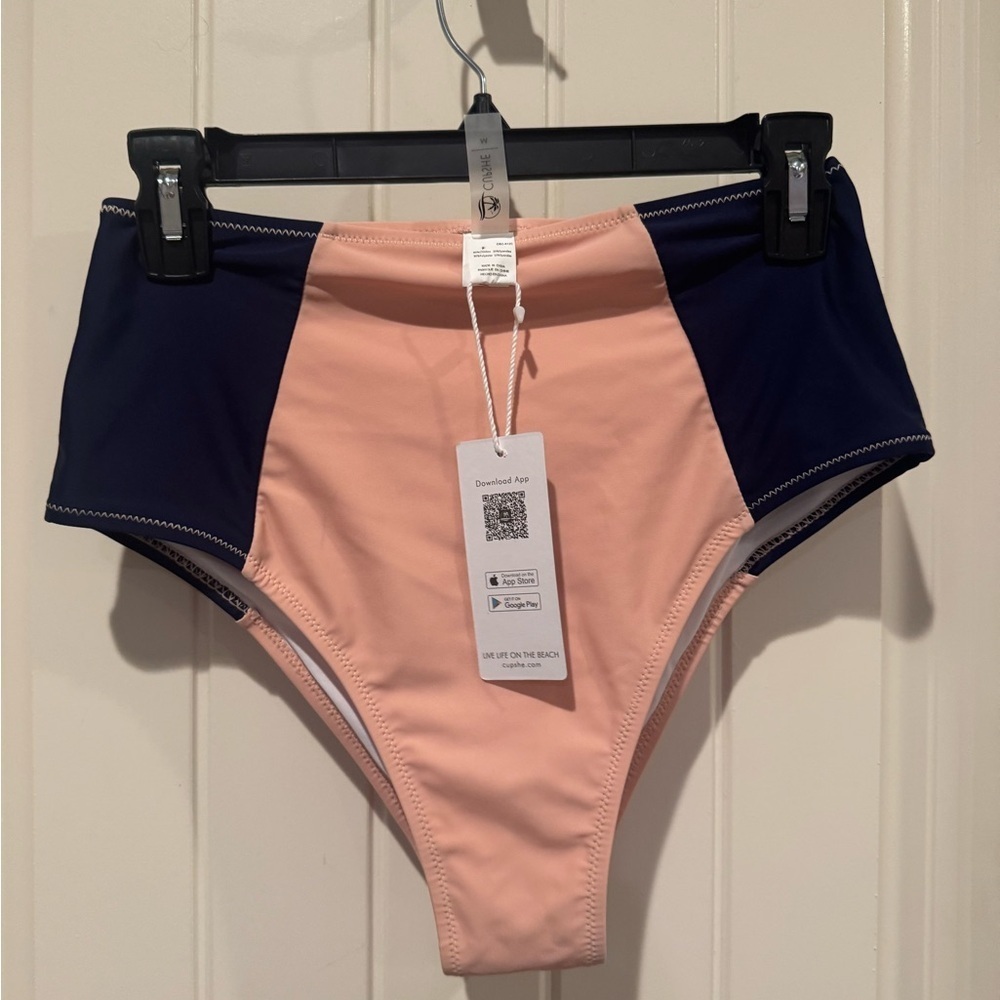 CUPSHE NWT Lost In The Dream High Waist Colorblock Bikini set Womens Size M - Picture 6 of 12